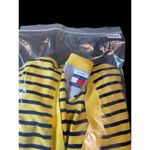 Tommy Hilfiger VTG 90s Yellow Blue Striped Academia V-neck Button Cardigan L Photo 8