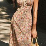 Commence Commense Floral Print Trim Cami Midi Dress size s Photo 0