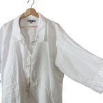 Flax  Lagenlook elbow length sleeve button down shirt Photo 4