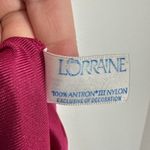 Vintage Lorraine 2X‎ Maroon Delicate Short Sleeve House Coat Robe Lace Delicate Pink Photo 7