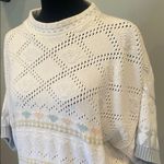 Women's white Patterned Sweater featuring beach vibes Size L Photo 1
