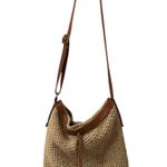 Lucky Brand Ojai Crochet Crossbody Leather Trim Boho Western Purse Bag Handbag Photo 0