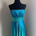Speechless  Strapless Teal Maxi Dress Photo 5