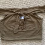 Tiger Mist Off Shoulder Corset Top Size Medium Blouse Olive Green Keyhole EUC Photo 0