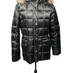 Marc New York  Black Down Parka‎ with detachable fur trim hood size L Photo 0