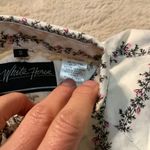 White Horse Size Small Western Floral Pearl Snap White Floral Stripe Womens Long Photo 4