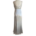 Niteline Formal Champagne Silk Beaded Long Dress with Jacket Size 6 Photo 10