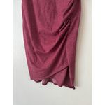 Leith  Burgundy Ruched Side Pullover Knee Length Knit Tank Dress Size Large Photo 3