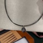 Silver necklace and studded earrings mystic quartz set never worn but tarnished Photo 7