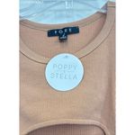 Poppy&Stella Tan CUT OUT KNITTED MIDI DRESS Photo 4