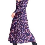 Rag and Bone  Odette Wrap Midi Dress Violet Flower Size 6 Photo 0