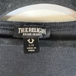 True Religion Vtg Long Sleeve Black Graphic Top Women's Size Large Black Y2K Photo 4