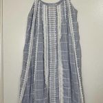 Jonathan Simkhai Blue plaid tank shift lace trim dress size Small Photo 0