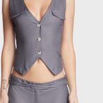 LIONESS  NWT Cinco Fitted Vest In Gray Photo 2