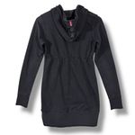 Hard Tail Forever Double Zip Long Black Hoodie Dress Small Photo 1