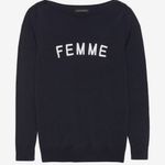 NWT Banana Republic Embroidered FEMME Sweater Blue Size undefined Photo 2