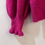 Kate Spade Pearl Button Cuff Ruffle Sweater Pink Size Small Photo 9