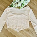 Boutique Beige Ribbed Crop Top Photo 4