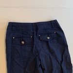 INC International Concepts Navy Blue Cotton Cropped Capri Pants Women’s Size 4P Photo 3