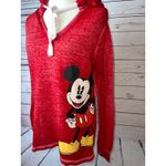 Disney  Parks Sweatshirt size Small Red burnout Hoodie‎ Mickey Mouse Authentic Photo 5