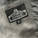 Angie  Gray Oversized Faux Fur Shaggy Open Sleeveless Jacket Vest Pockets Size S Photo 1