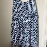 Banana Republic Blue Design One Shoulder Tie Dress Size 10 Photo 0
