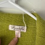 Pointella 100% Cashmere Cardigan Green Ruffle Tie Front Fairycore Sweater Sz S Photo 3
