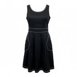 Love moschino  Women's Tea Length Dress Size‎ 8 Black Cotton Photo 1