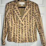 Doncaster  Women’s Blazer - Beige w/brown stitch pattern - Size 14 Photo 0