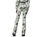 ZARA Green Tie Dye High Waisted Stretch Flare Split Leg Pants Photo 2