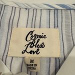 Blue & White Cosmic Blue Love Shirt Striped Size M Photo 1