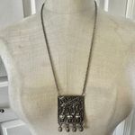 Vintage Egyptian Revival Pendant Necklace Silver Photo 1