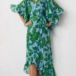 CAbi  Derby Ruffle Floral Wrap Flutter Sleeve Dress Size M Photo 0
