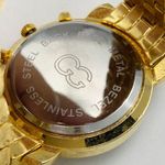 Ladies 34mm Quartz analog watch MOP dial gold tone dial size 7” new battery Photo 5
