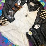 Abercrombie & Fitch babydoll Cream Lace ruffled mini dress Photo 2