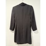 MNG Blazer Dress Women 8 Back Zip V Neck Lapel Faux Wrap Workwear Career Wedding Black Photo 1