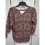 Daniel Rainn  Womens S Geometric Print Keyhole Neck 3/4 Sleeve Blouse Top Photo 6