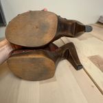 White Mountain Vtg White Mt Womens Leather Studded Mules Clogs 8.5M Brown Buckle Y2K Boho Indie Photo 2