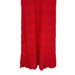 C&C California  Red Crochet Knit Coverup Dress size Large Sleeveless Tank Scoop Photo 6