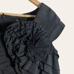 Cartise Black Rosette Tiered Cocktail Sheath Knee Length Dress Size 10 Photo 2