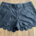 J.Crew  Black Linen Shorts - size 2 Photo 0