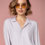 L.L.Bean  Women's Large Purple Check Long Sleeve Button-Up Shirt Casual Photo 0