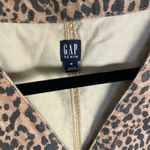 Gap  Denim Flutter Sleeve‎ Button Front Leopard Dress Size M Photo 5