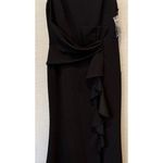 Betsy and Adam  Christine Scuba Crepe Ruffle Bow Trumpet Gown Size 14 Photo 8