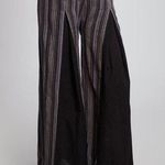 New NWT Rising International S Wide Leg High Rise Pants Cropped Striped Pleated Blue Photo 6