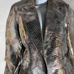 Isabel Marant Isabelle leather Metallic Croc-Embossed Women's Blazer medium Photo 3
