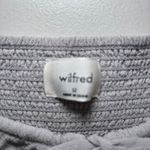 Aritzia  Wilfred Bellow Dress 12 Ruched Bodice Midi Bias Cut Gray Smocked Back Photo 5