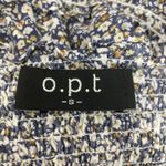 O.P.T. Cara Smocked Tiered Midi Dress Blue White Floral Small Cottagecore Boho Photo 10