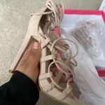 JustFab  Chancy Blush Strappy Heels Photo 5