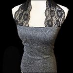 New, Silver Sequin Mesh Bandeau Top. Size 6 Photo 7